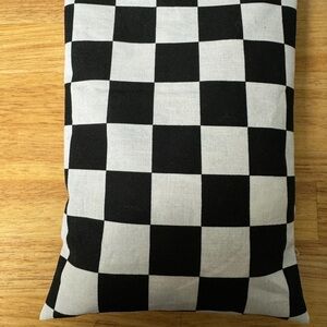 Black & White Check Hot Cold Rice Bag Therapy Microwavable Heating Heating Pad